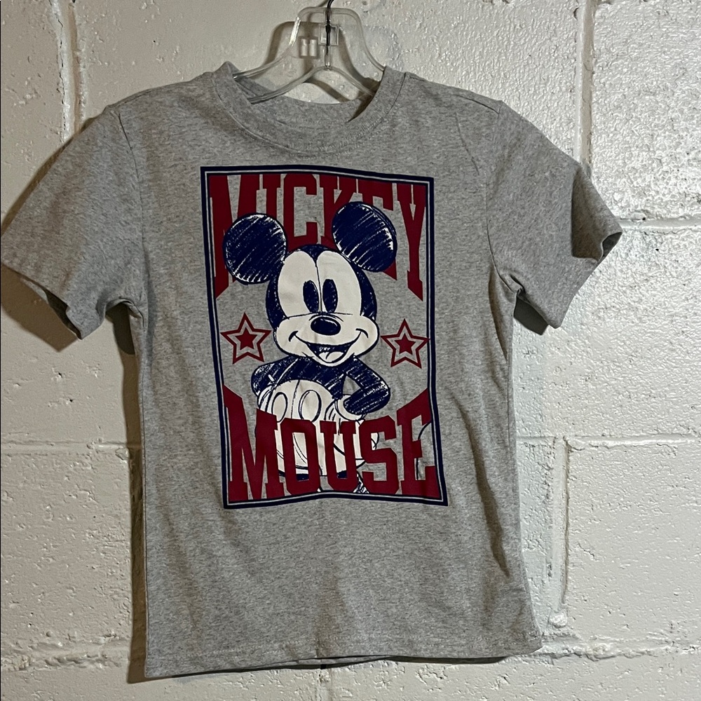 Disney Mickey Mouse Gray and Red Kids T-Shirt NWOT